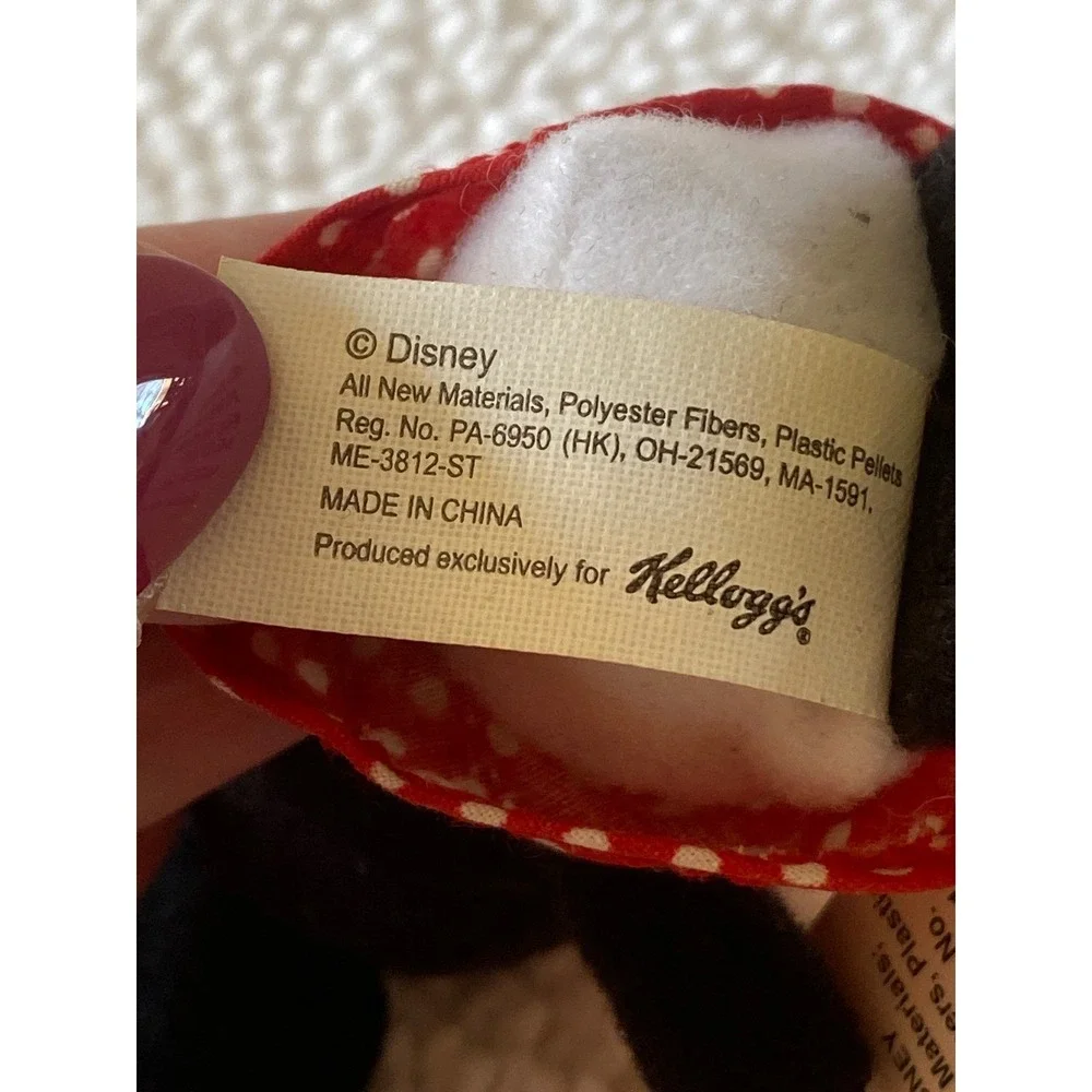 Walt‎ Disney World Minnie Mouse Mini Bean Plush Kellogg's Exclusive